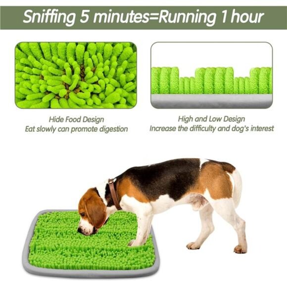 Snuffle Mat for Dogs 21x16Inch Interactive Sniff Mats for Large Medium Small Dog - Picture 5 of 7
